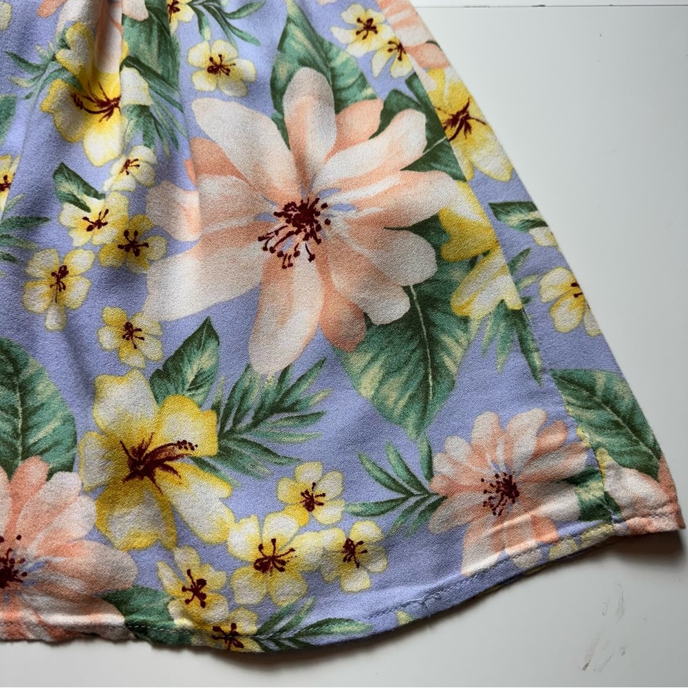 Y2K Forever 21 Floral Tea Dress | Rayon Cottagecore Garden Party Spring Mini - Picture 5 of 13